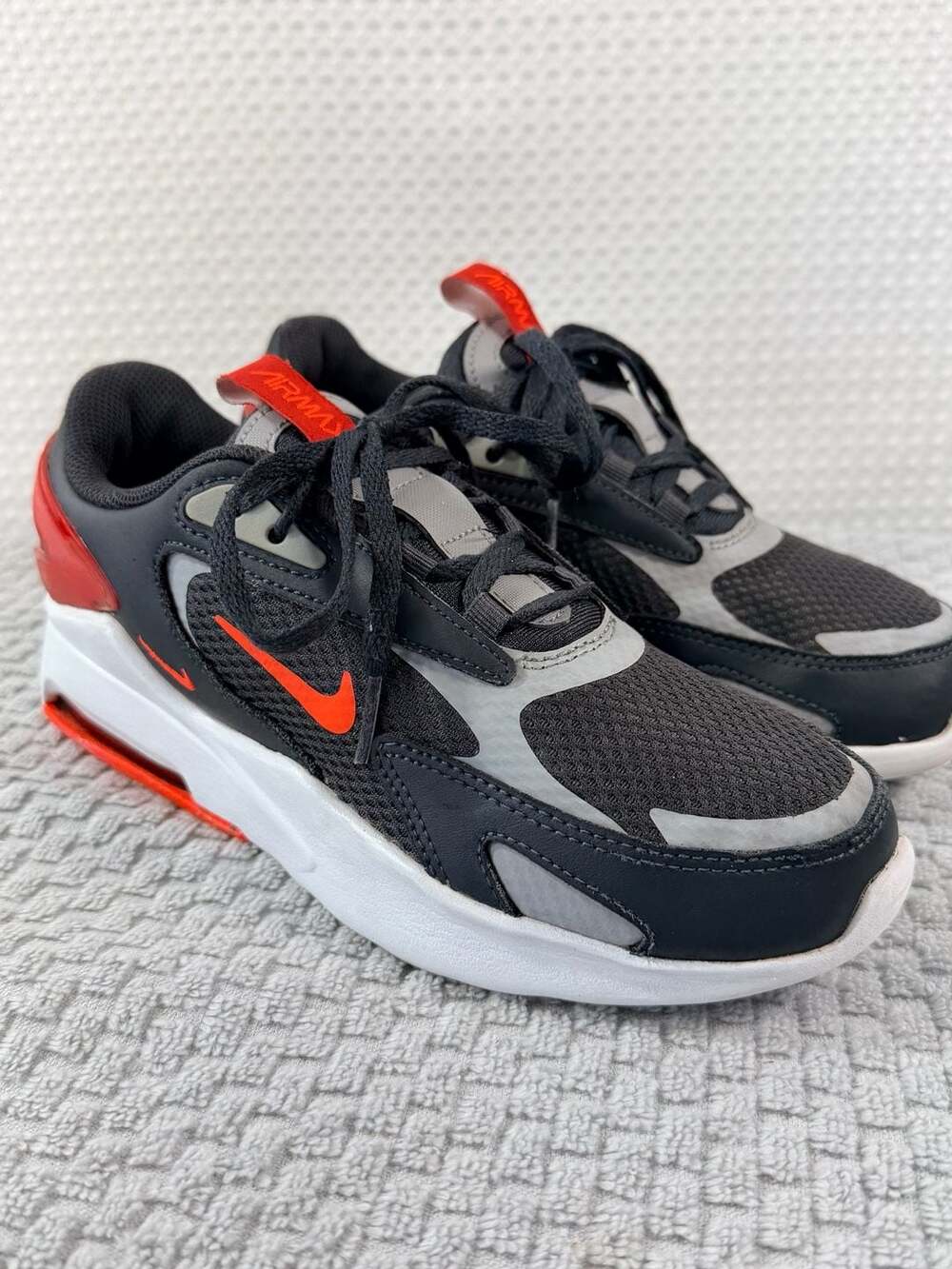 Nike Air Max Bolt Black Crimson White Sneakers 4Y